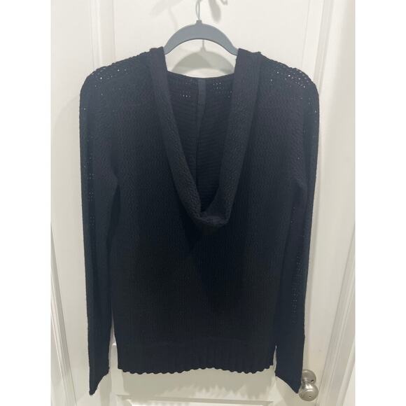 ATM Anthony Thomas Melillo Black Wool Cashmere Hoodie Sweater Women's Sz S - Picture 8 of 8